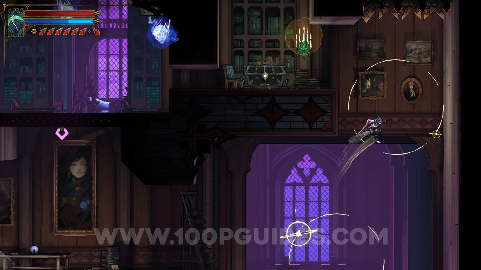 Castlevania Belmonts Curse Rhetoric Shelves: using the orbs to launch to the upper part