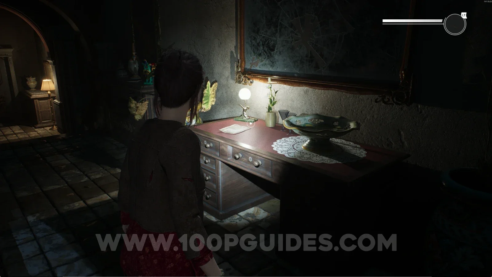 Remothered: Red Nuns Legacy: the table with a broken glass on the second floor, Retrocognition #8