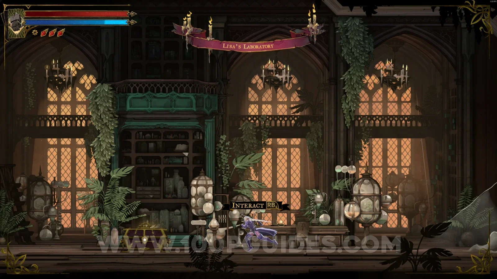 Castlevania Belmont's Curse Lisa's Laboratory: chest with Weapon #2 Durandal