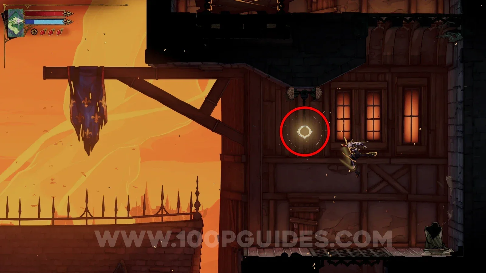 Castlevania: Belmont's Curse Paris Streets: the hidden path leading to the lift up to the top of the tower