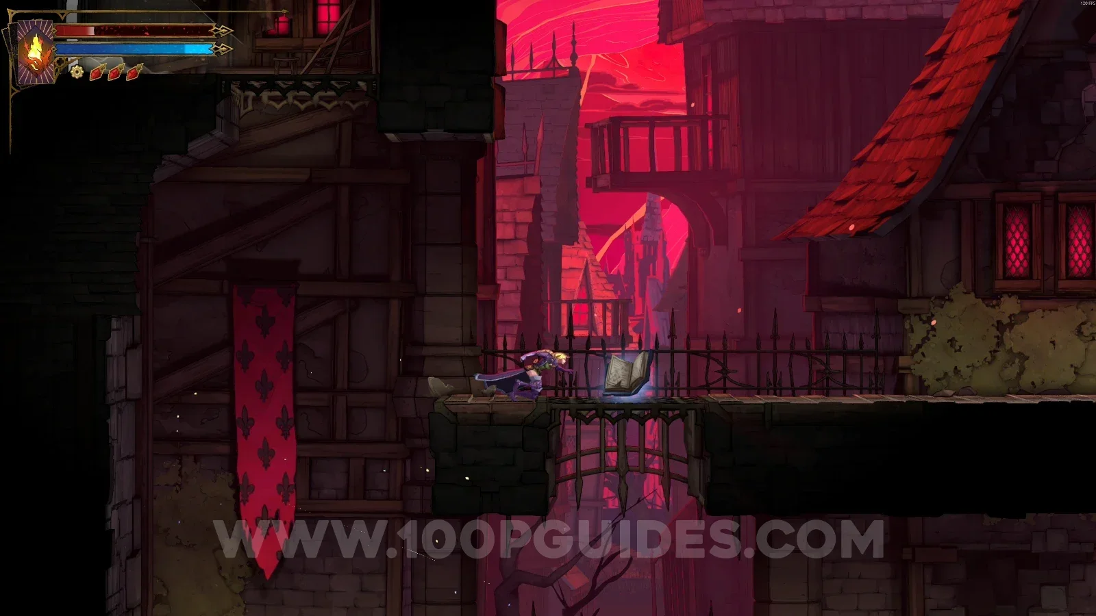 Castlevania Belmonts Curse Ruined Market: Blue Book #1 in the upper part of the area