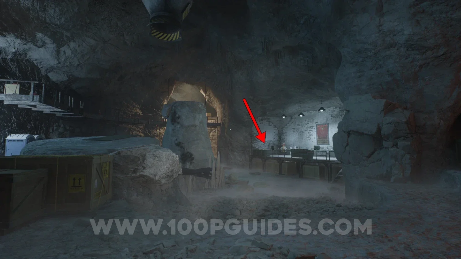 Terrible Lizards Chapter 3: area with the bouncy goo and the small lab equipment area on the right