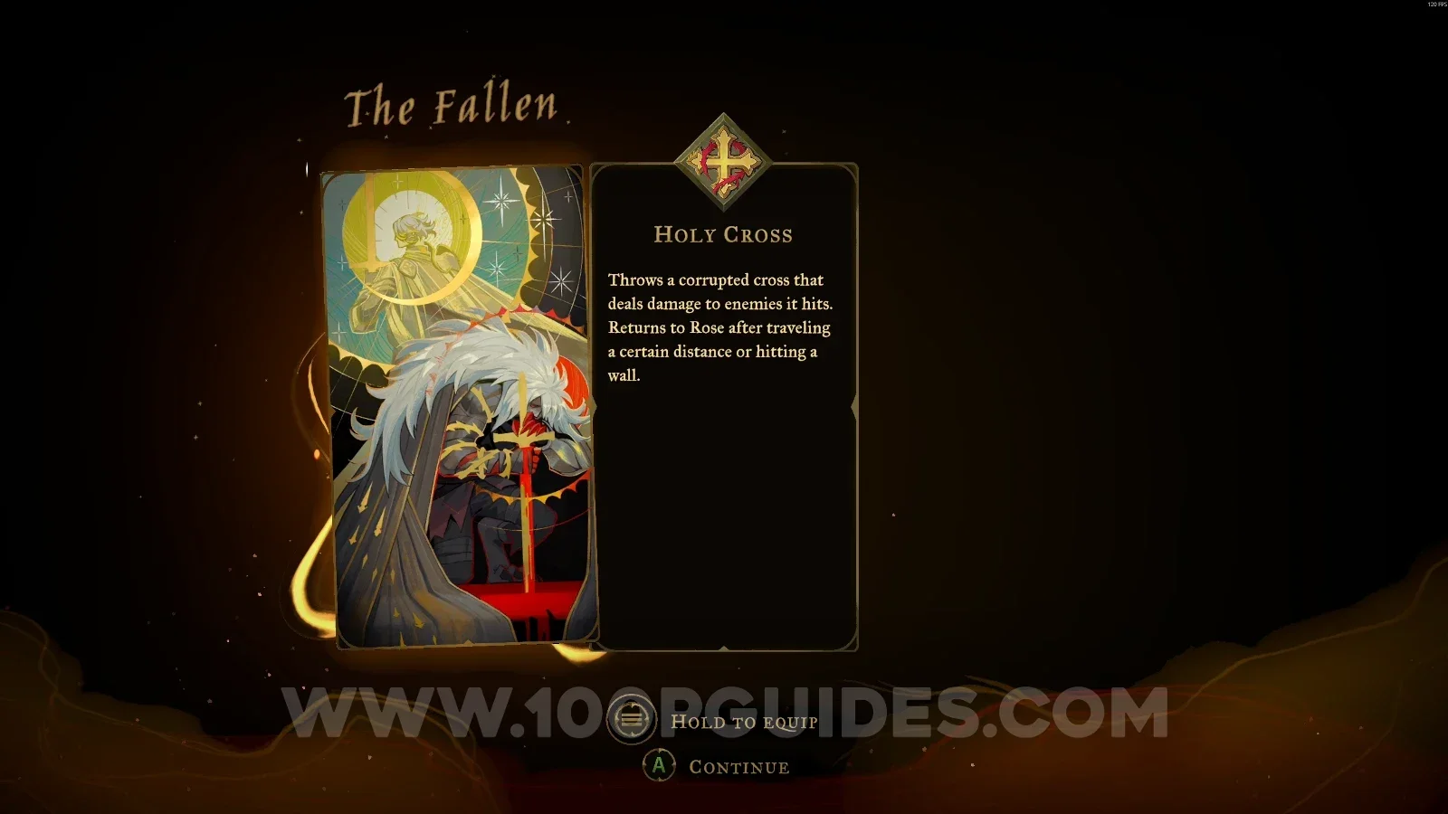 Castlevania Belmonts Curse Gate To The Catacombs: Holy Cross arcana obtained by defeating The Fallen