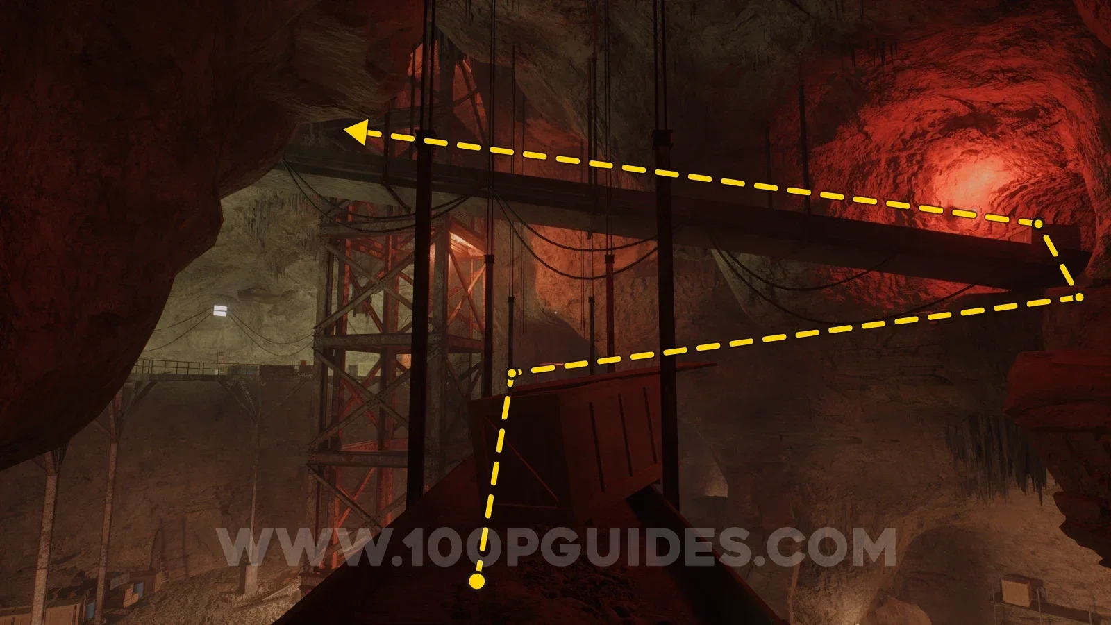 Terrible Lizards Chapter 2: following the next metal ramp up around the corner on the left of the metal path