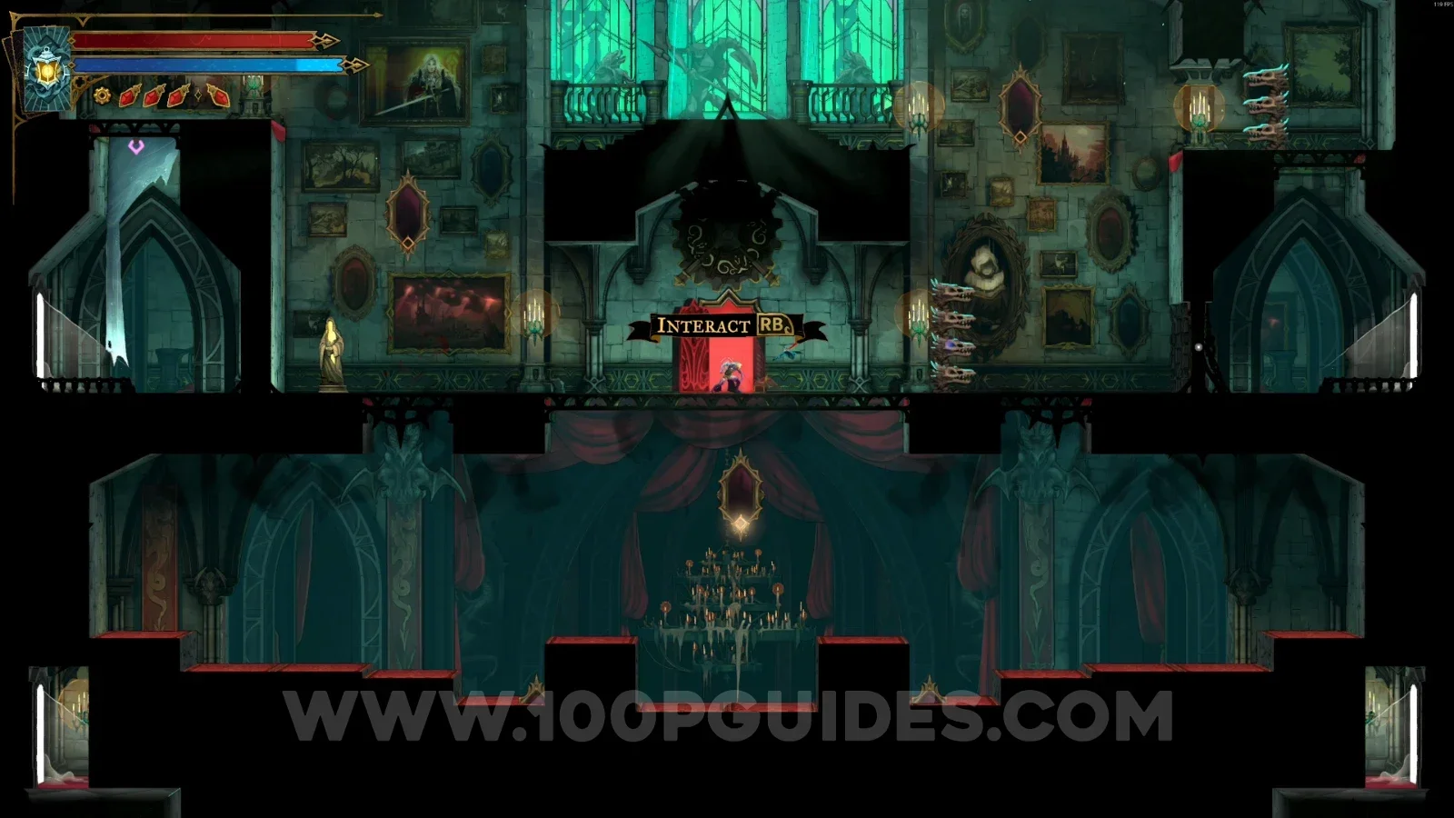 Castlevania Belmonts Curse Boudoirs: the area below revealed by hitting the gear