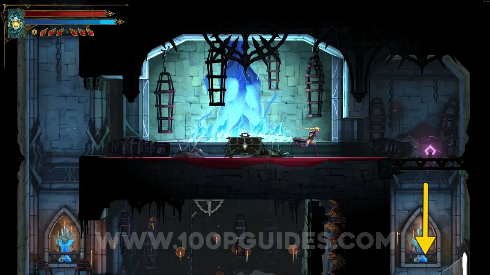 Castlevania Belmonts Curse Crematorium: going down and getting around the area toward XP Statue #13