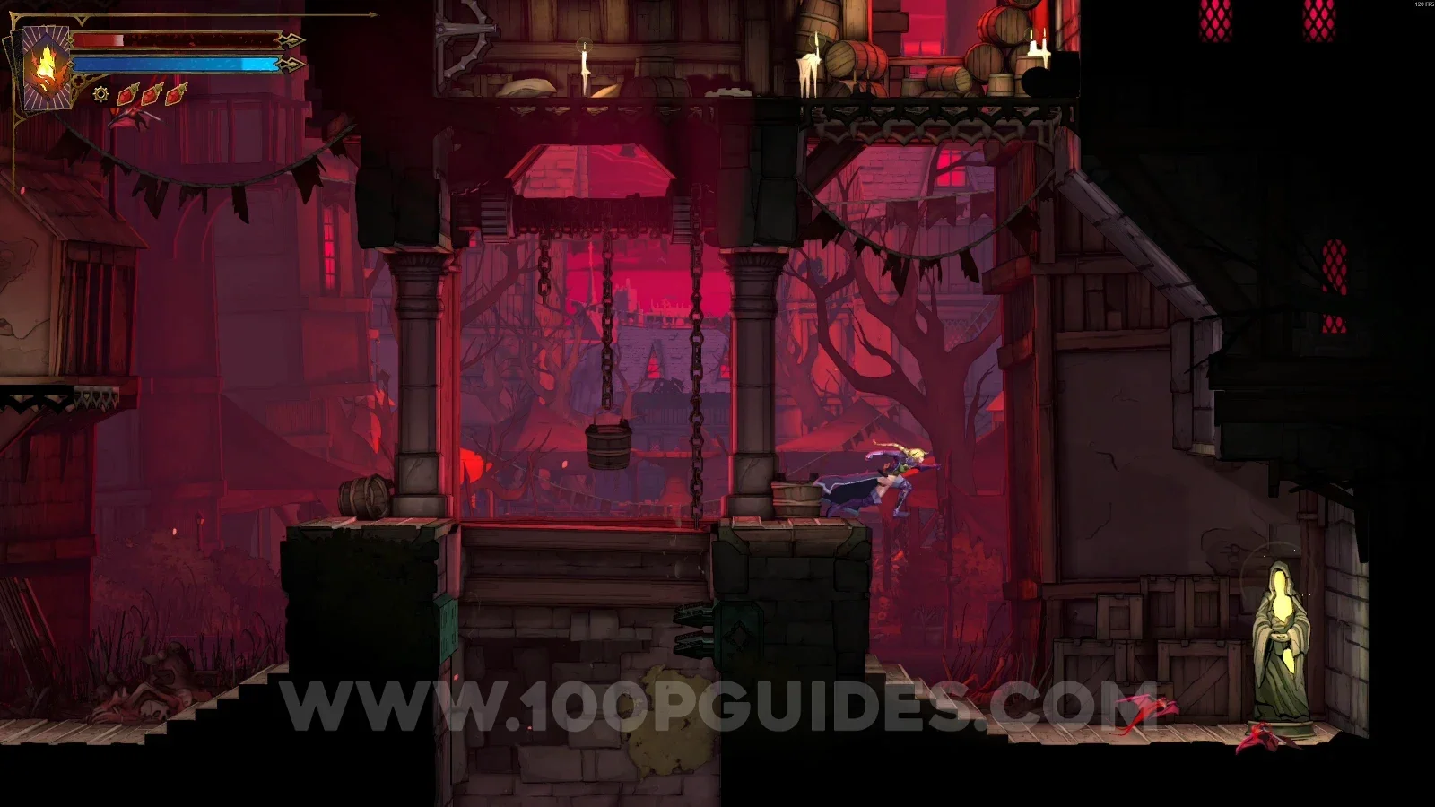 Castlevania Belmonts Curse Ruined Market: XP Statue #7 right below the clue The Fallen