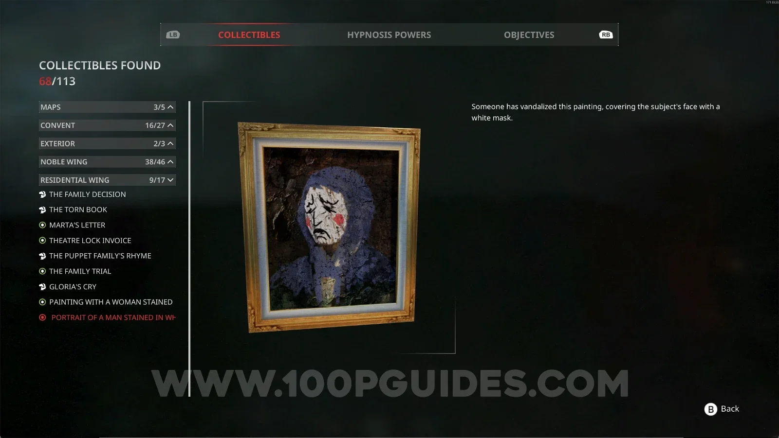Remothered: Red Nuns Legacy Residential Wing #9: Portrait Of A Man Stained In White