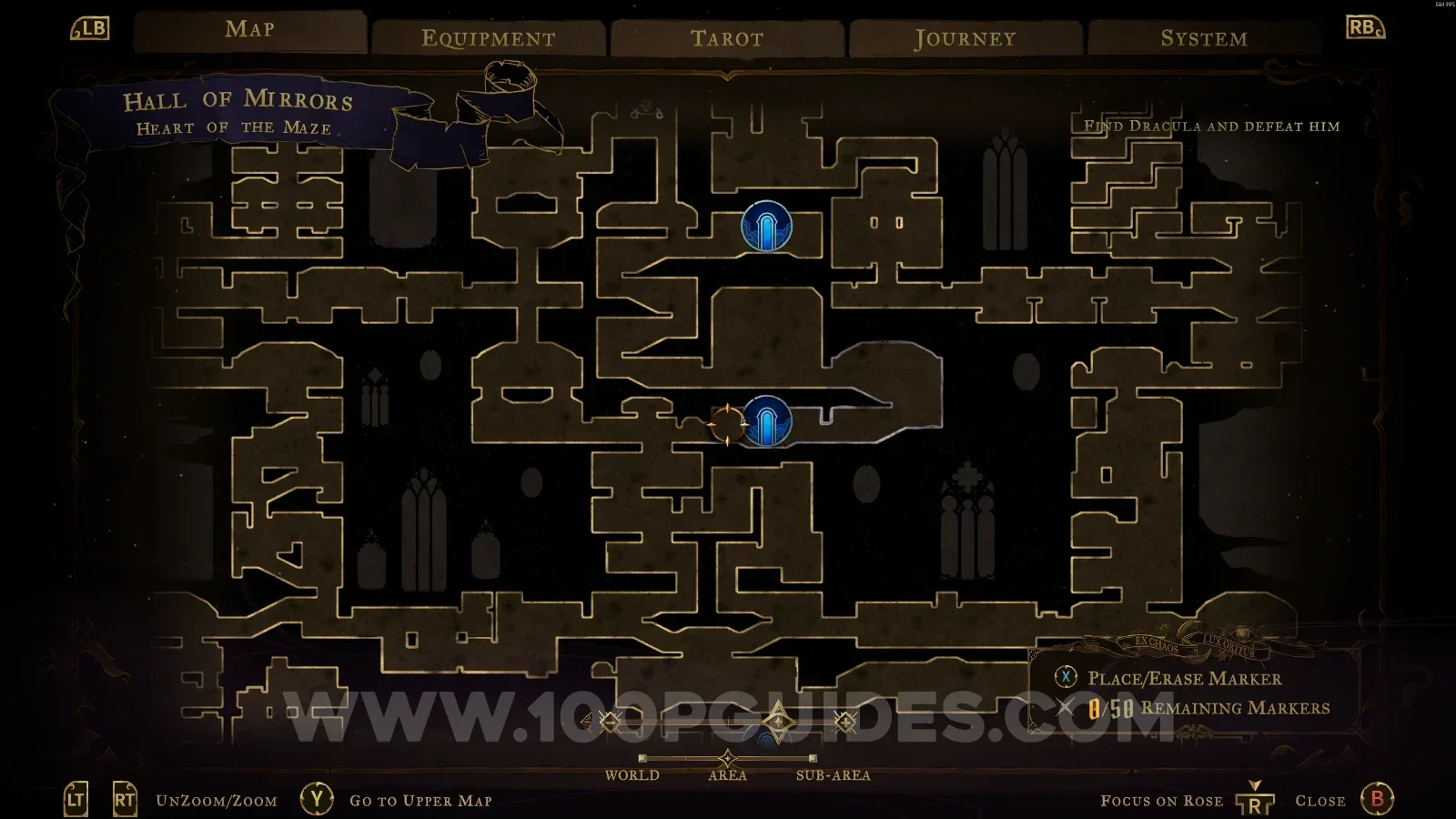 Castlevania Belmonts Curse Hall Of Mirrors: the Heart of the Maze, where Mirror Of Life #26 is found