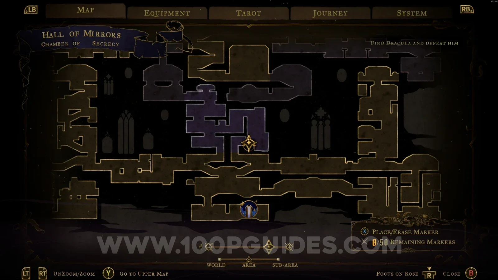 Castlevania Belmonts Curse Chamber Of Secrecy: route around the area across the top