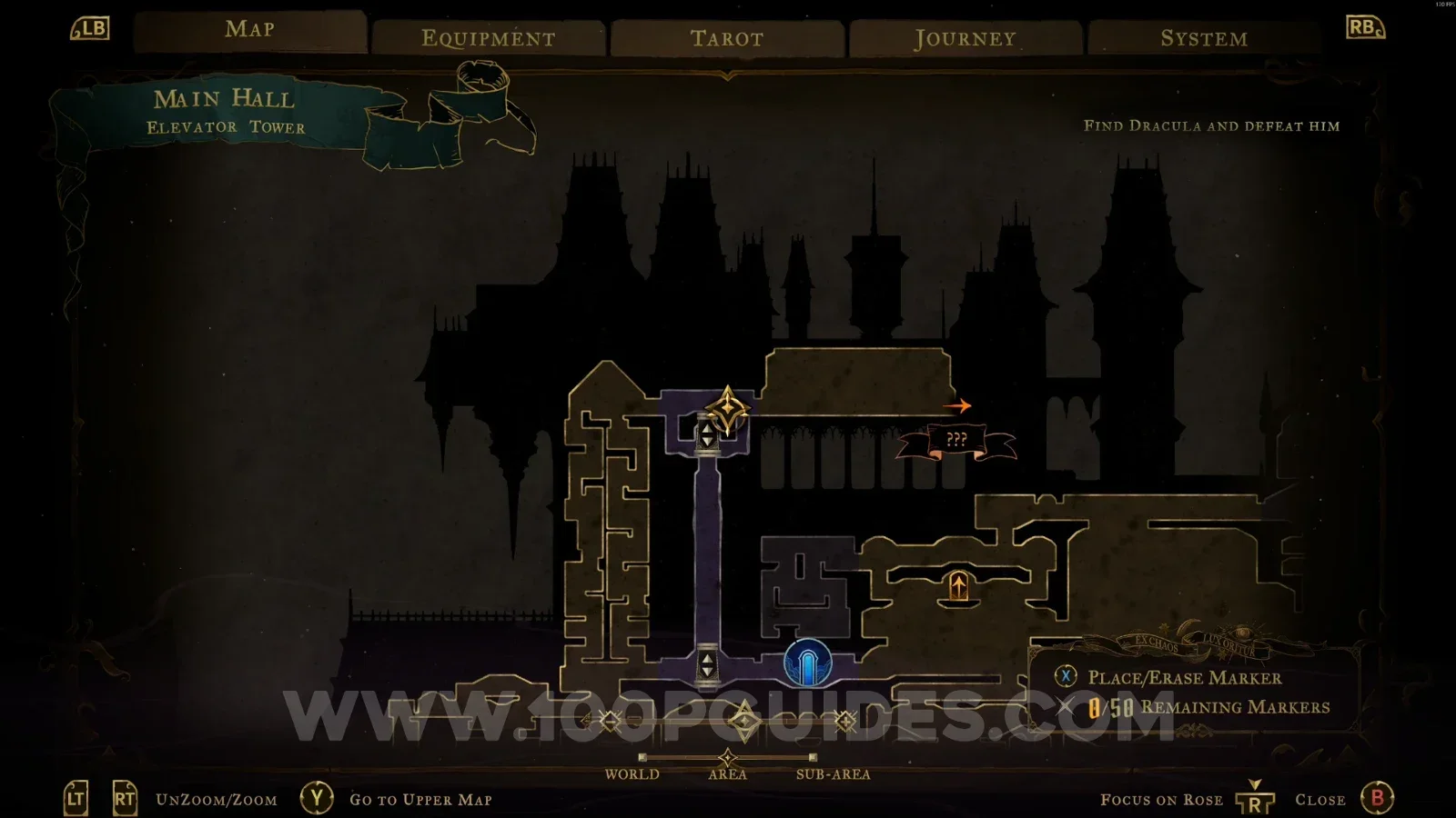 Castlevania Belmonts Curse Elevator Tower: location of The Artist clue next to the elevator