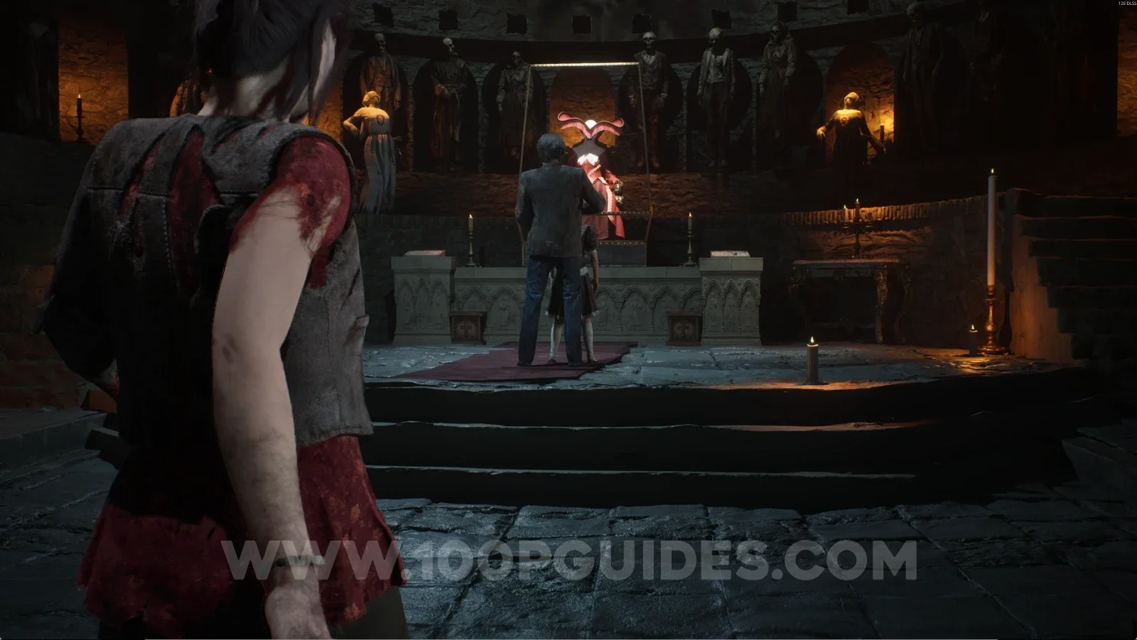 Remothered: Red Nuns Legacy Catacombs: going down the stairs to the door