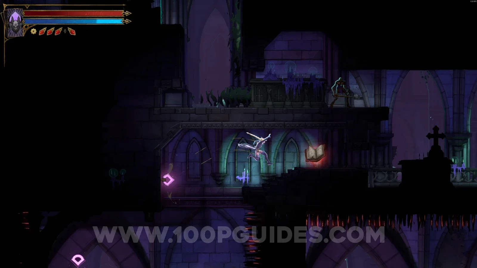 Castlevania Belmonts Curse Tomb Of The Chevaliers: Red Book #2 at the end of the left path