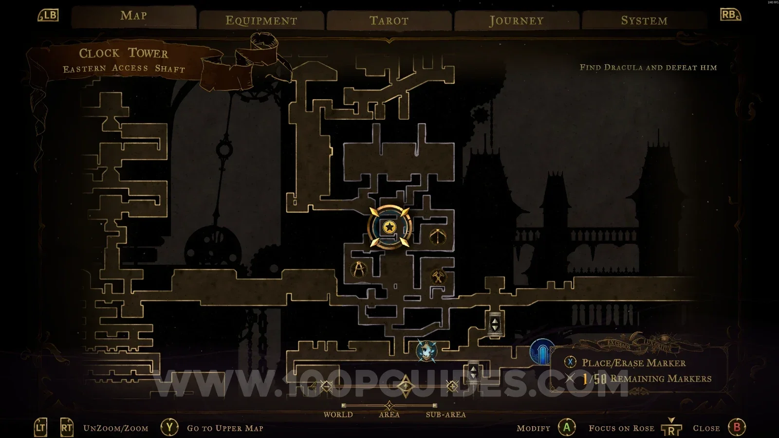 Castlevania Belmonts Curse Eastern Access Shaft: riding the dropped block back up toward XP Statue #99
