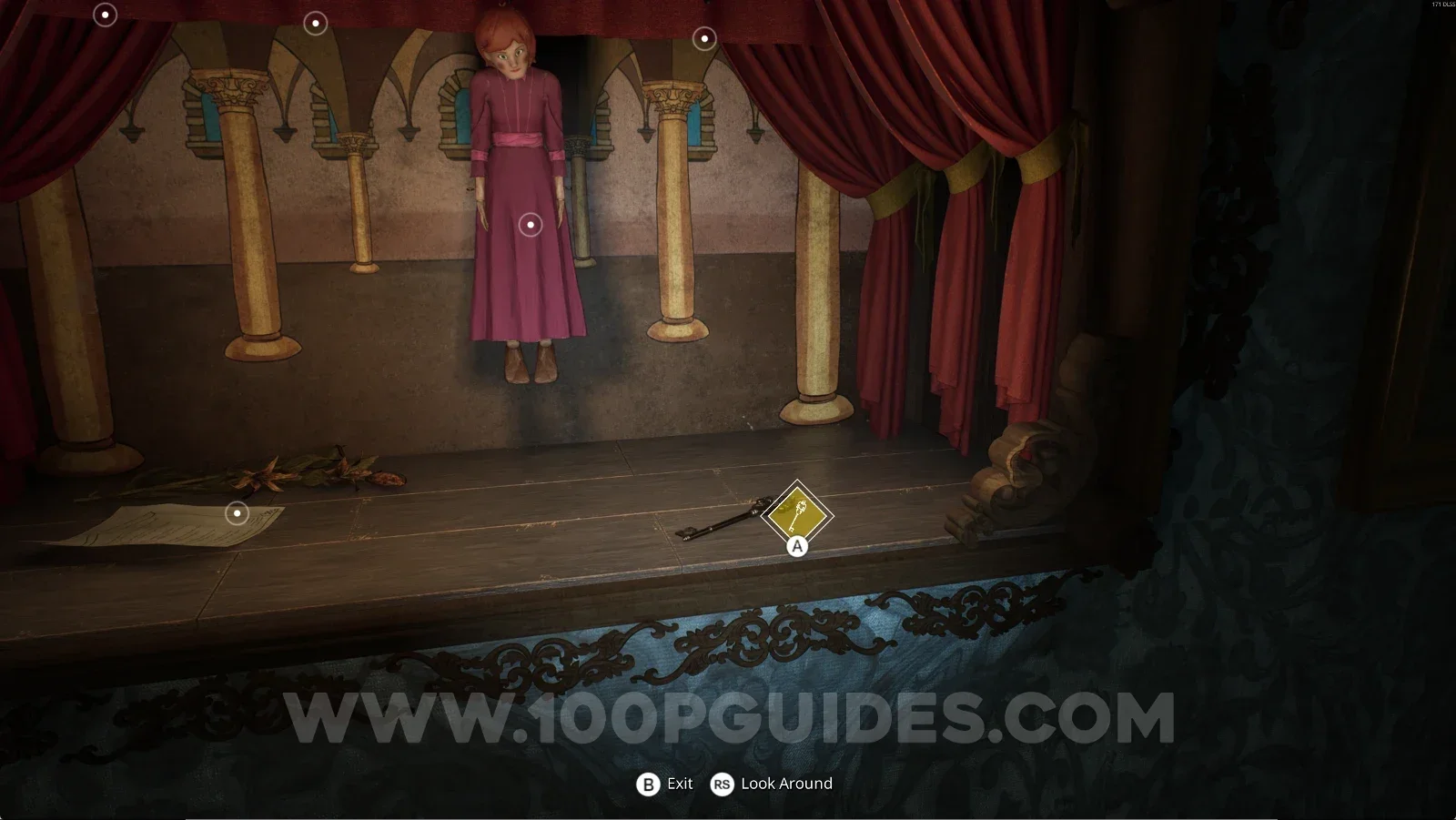 Remothered: Red Nuns Legacy: the Balcony Key next to the revealed doll