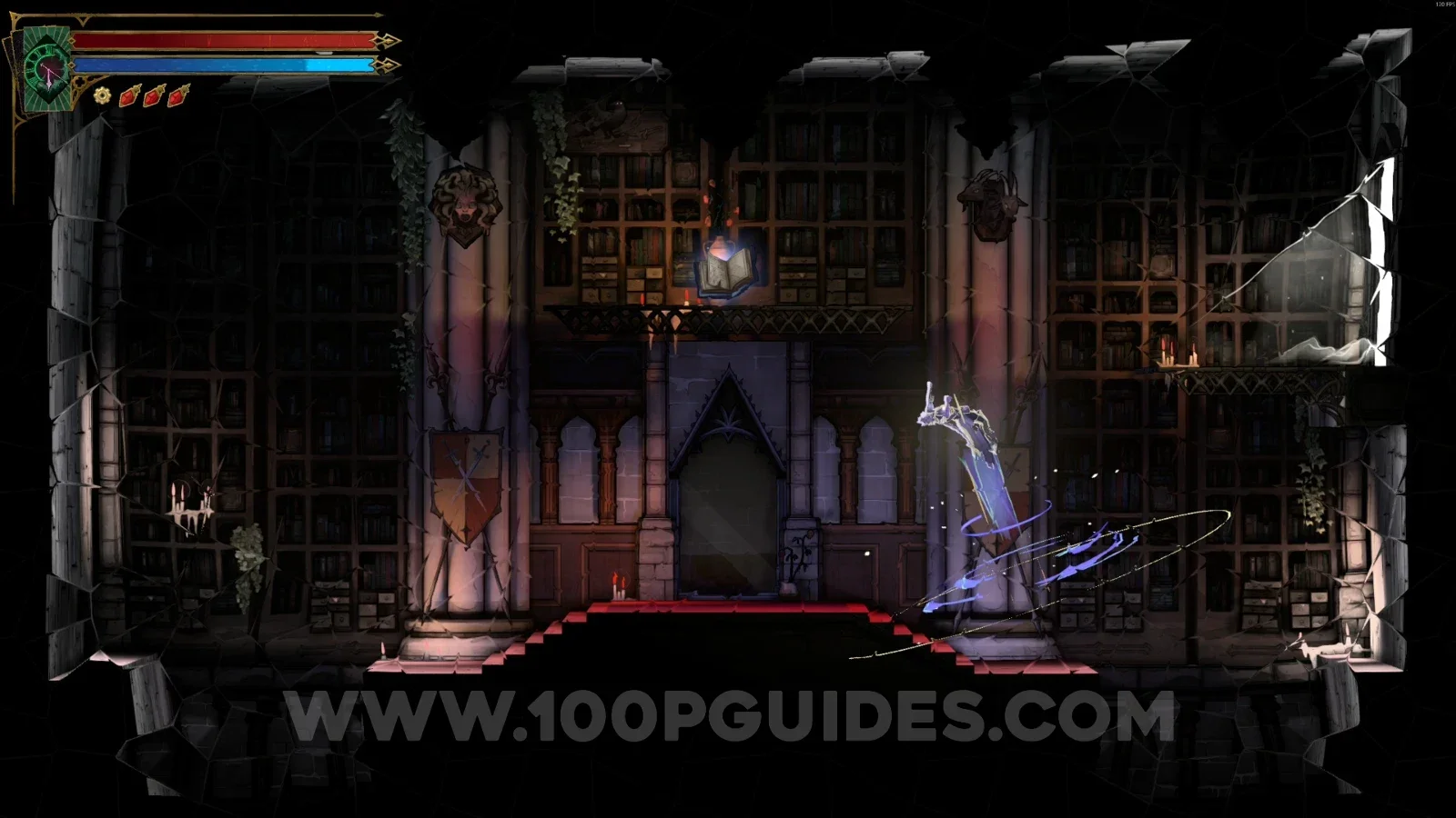 Castlevania Belmonts Curse Passage Of Perplexity: Blue Book #2 at the top of the platform
