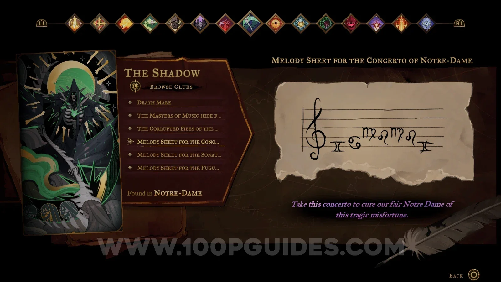 Castlevania: Belmont's Curse Notre-Dame Organ: the first of the 3 songs to play to disable the lasers