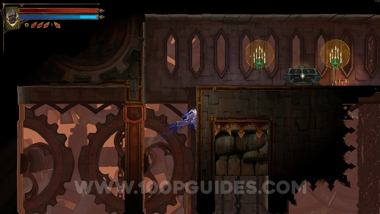 Castlevania Belmont's Curse Daedalus Crossing: chest containing Relic #4 Vile Trinket