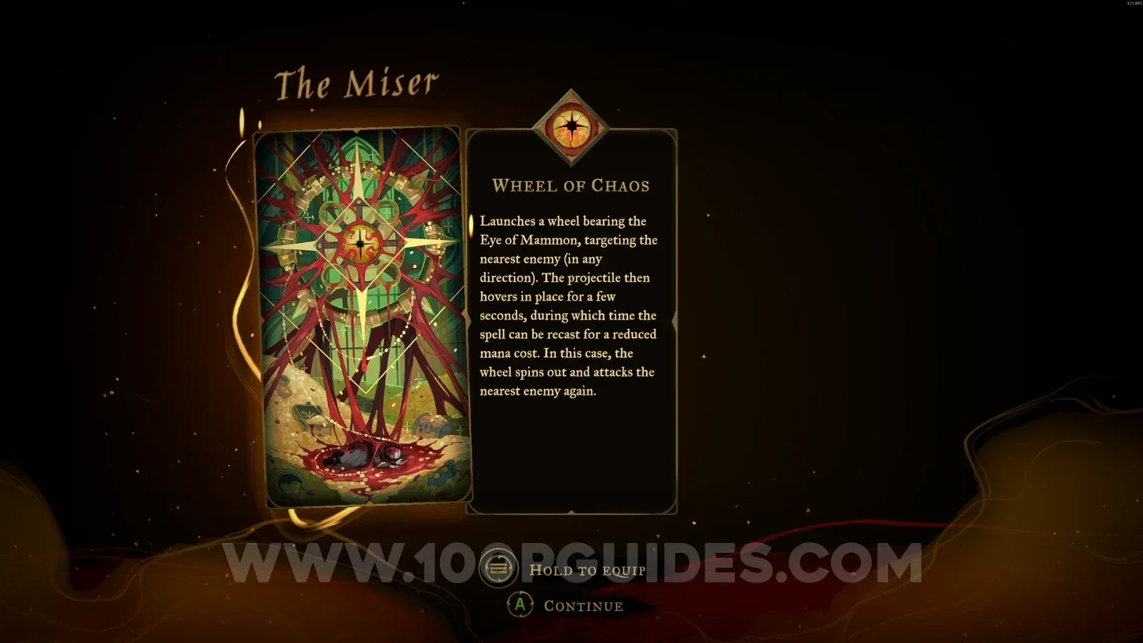 Castlevania Belmonts Curse Circle Of Greed: Wheel of Chaos arcana obtained after defeating Mammon