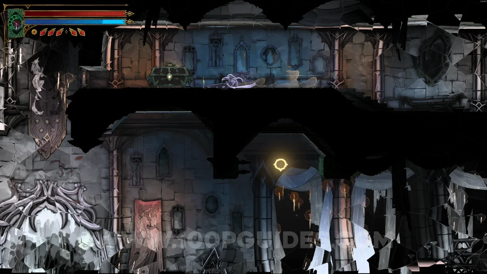 Castlevania Belmonts Curse Servants Refectory: chest holding Relic #1, the Sand Charm