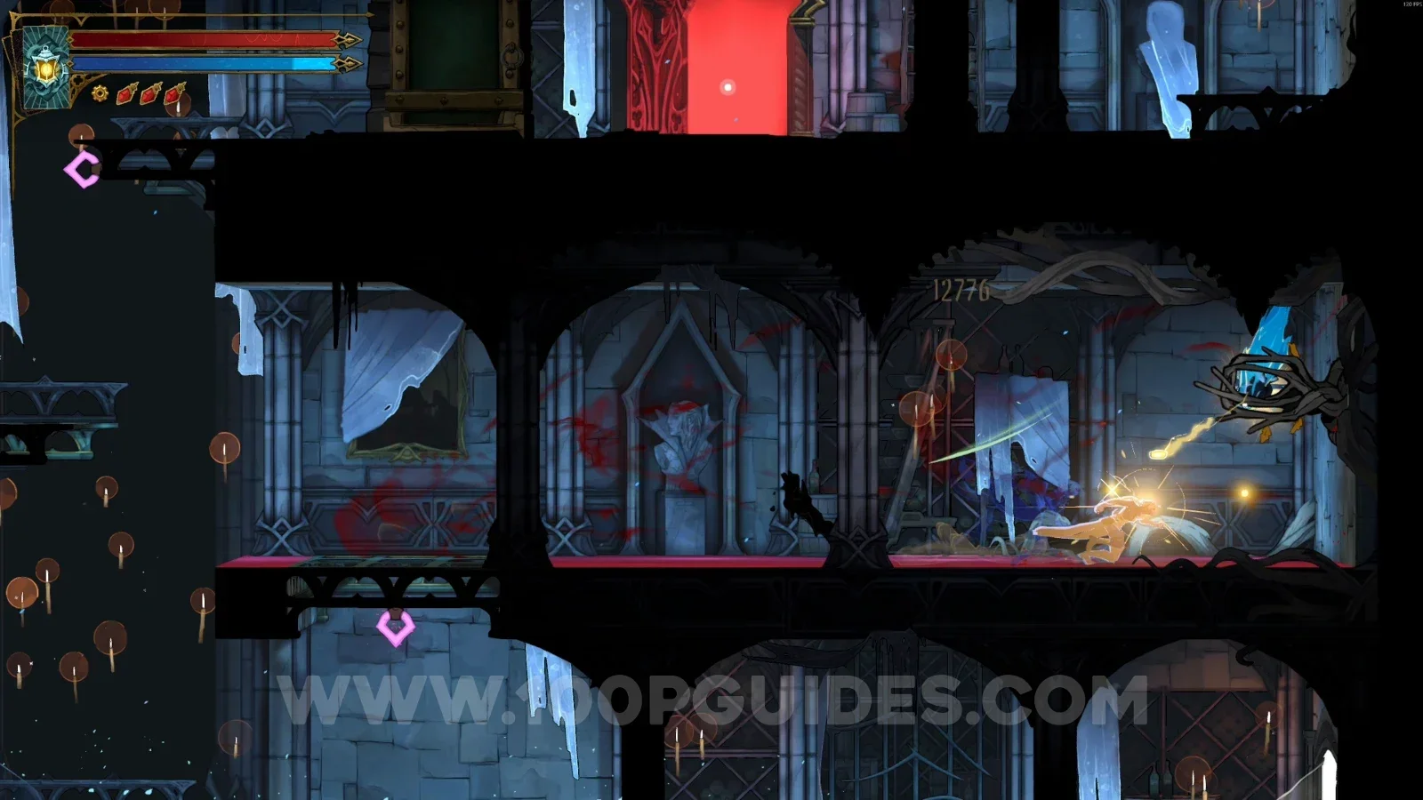 Castlevania Belmonts Curse Entrance Corridor: Wise Heart Fragment #2 after dropping down below the door