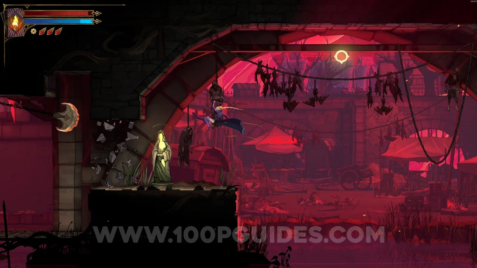 Castlevania Belmonts Curse Undercity: going left with the Holy Light ability and facing enemies