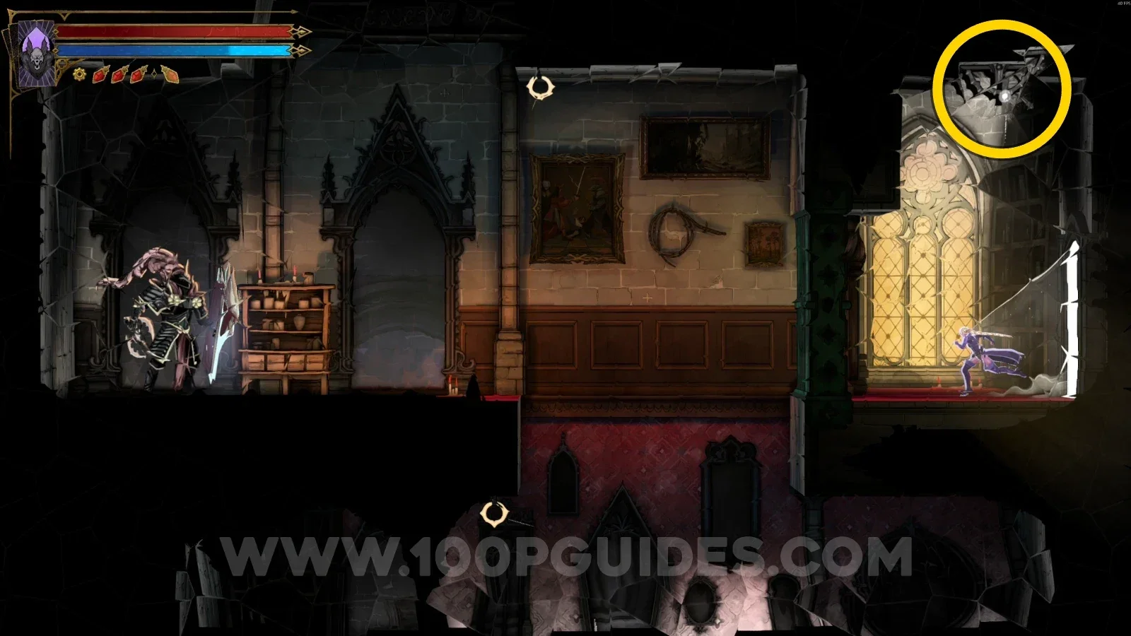 Castlevania Belmonts Curse Hall of Mirrors: pulling the lever and climbing up with the Arcane Whip