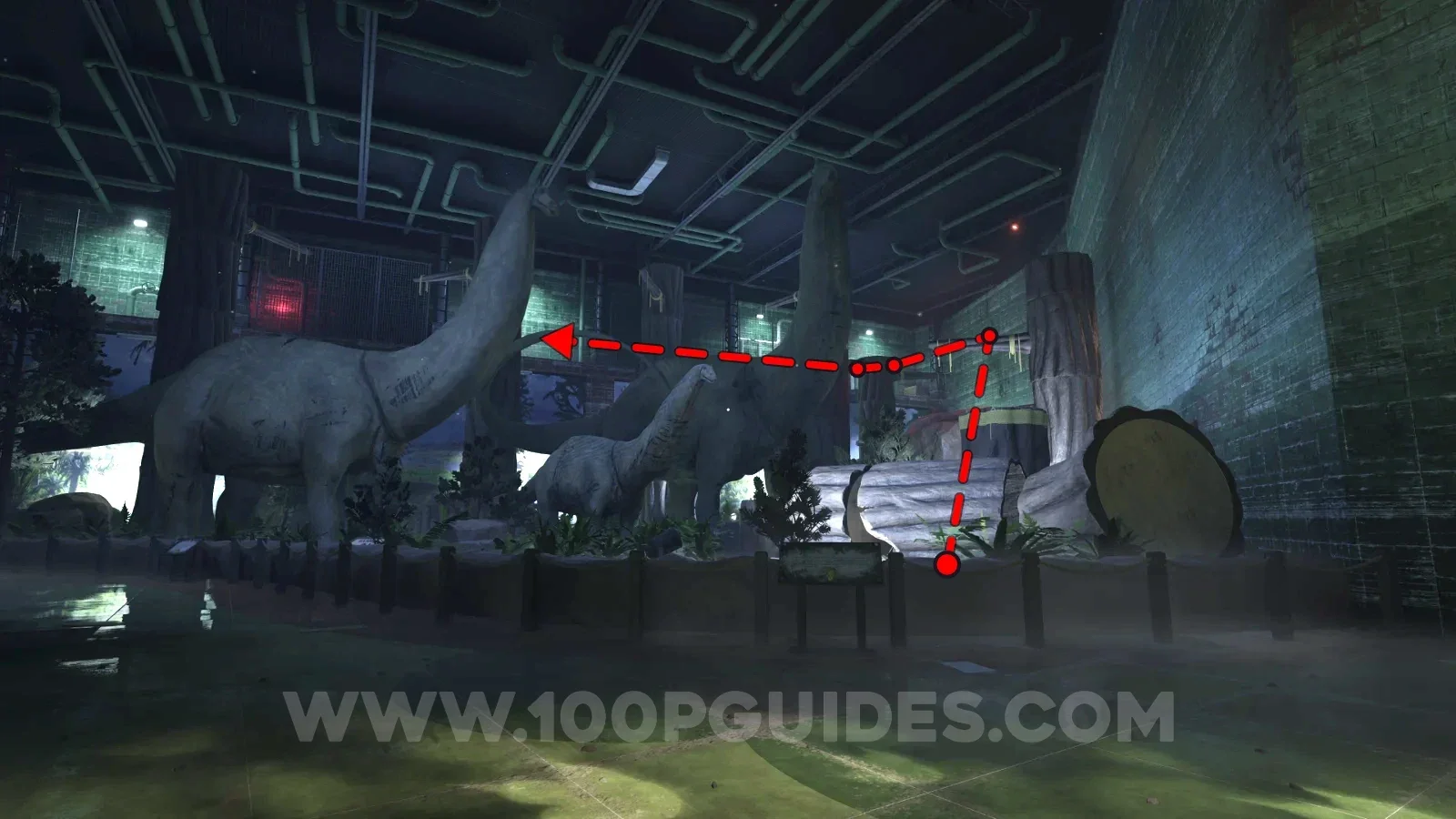 Terrible Lizards Chapter 1: climbing the trees by the long necked dinosaurs at the Watering Hole entrance