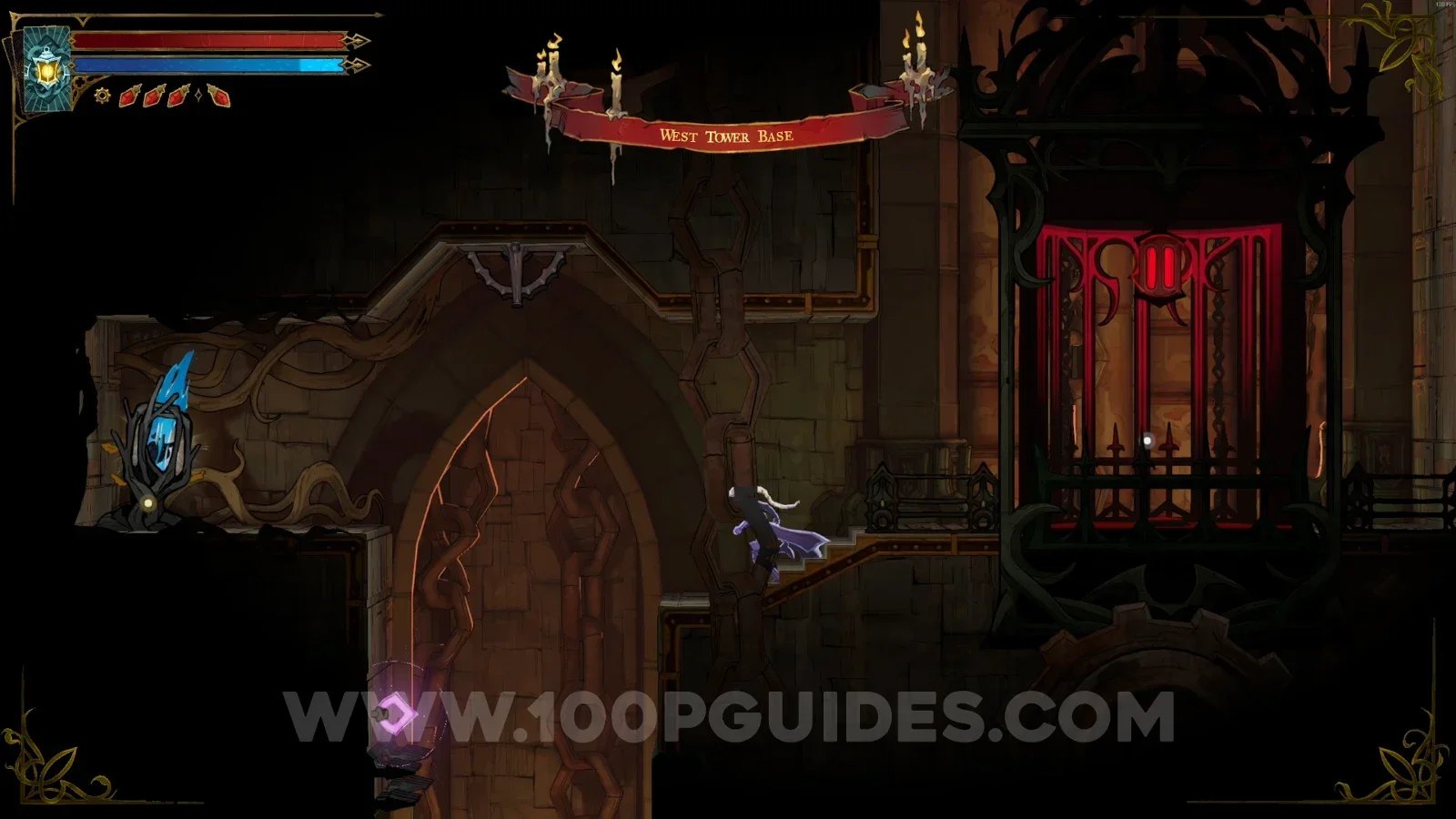 Castlevania Belmont's Curse West Tower Base: Wise Heart Fragment #16 next to the elevator