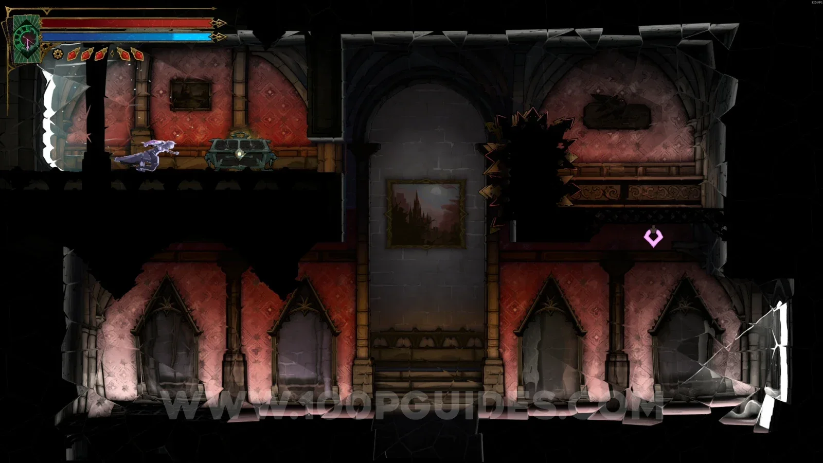 Castlevania Belmonts Curse Delived Level: chest holding Relic #2, the Dusk Amulet