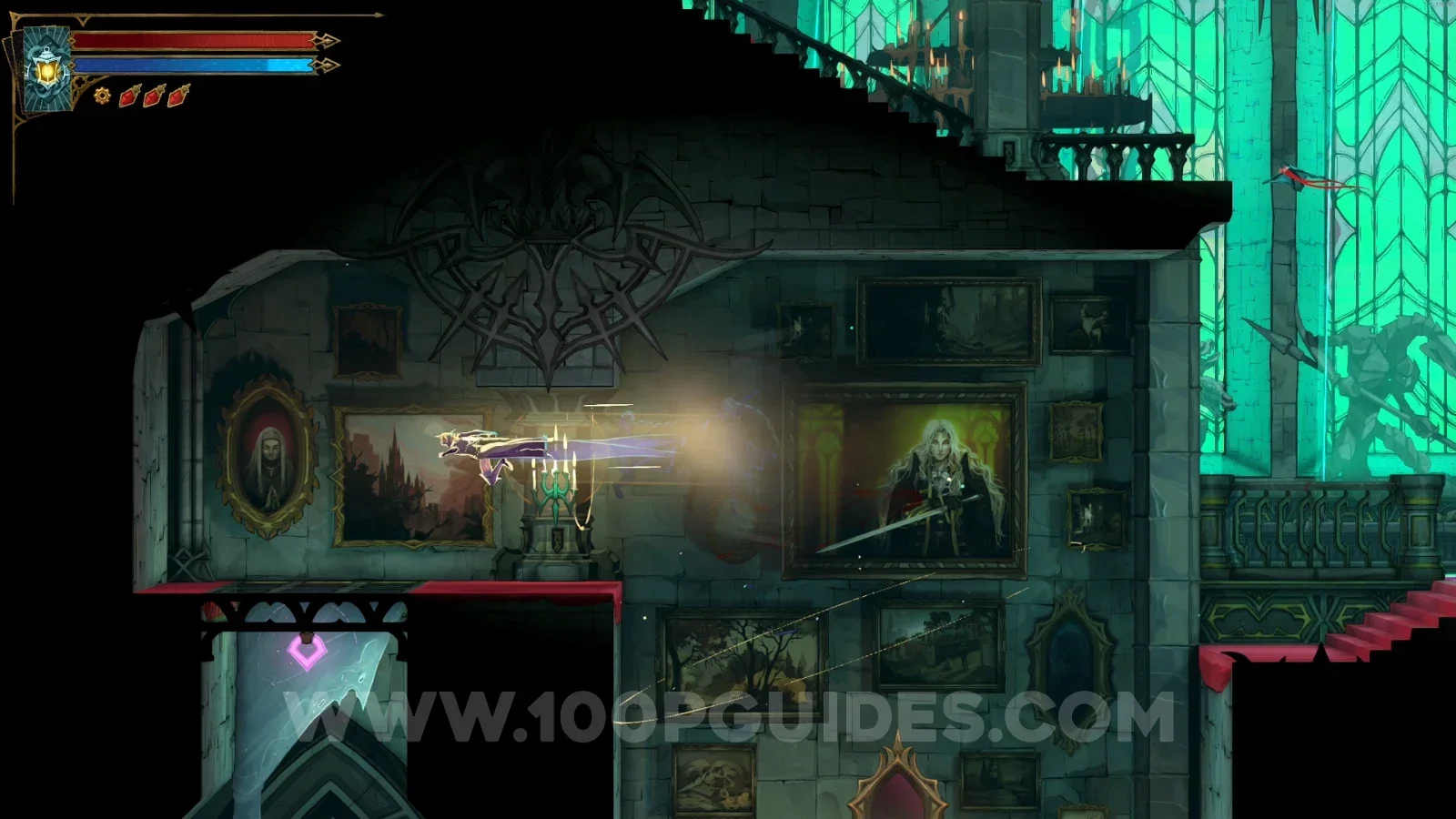 Castlevania Belmonts Curse Entrance Corridor: heading left to reveal the secret passage toward the Wise Heart