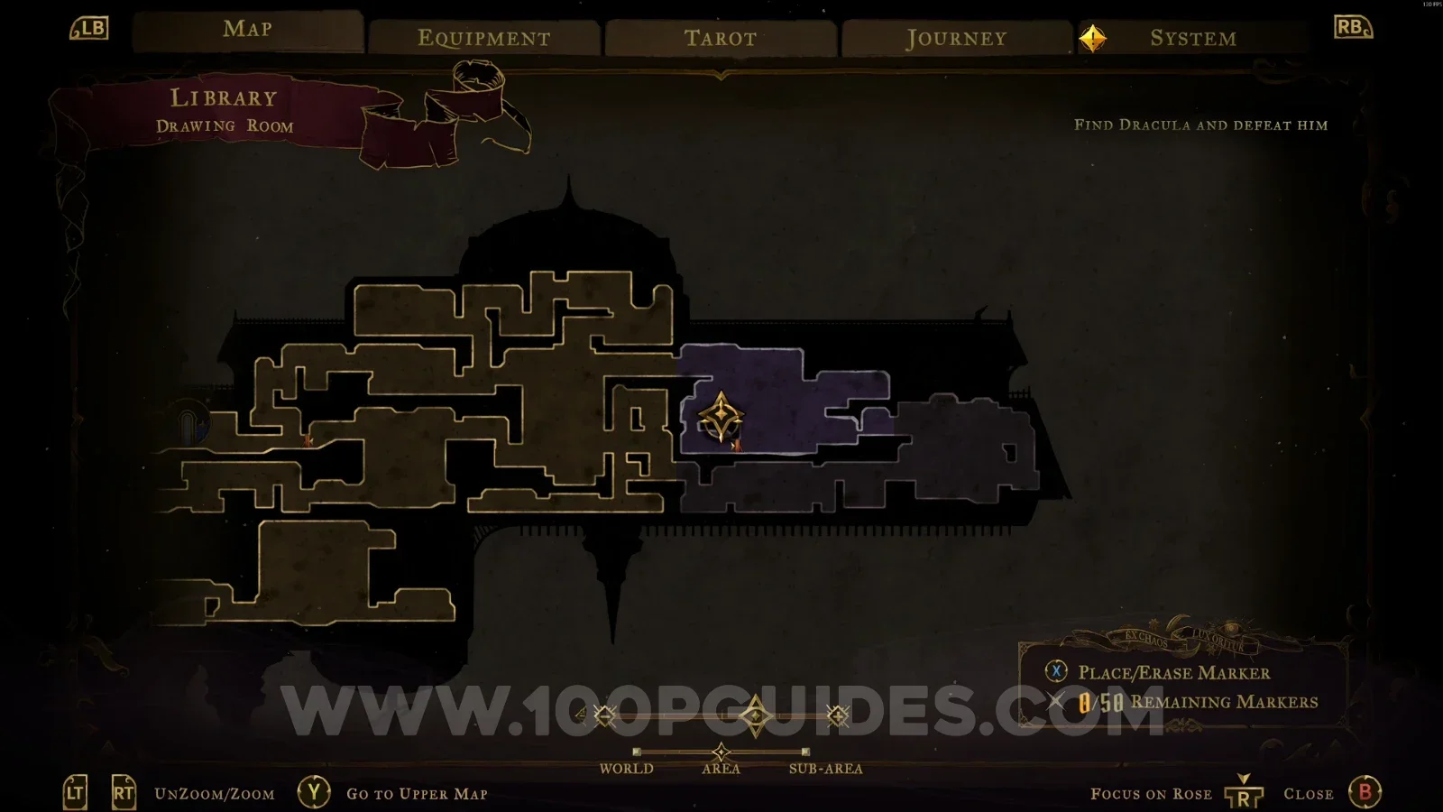 Castlevania Belmont's Curse Drawing Room: map location of The Occultist clue