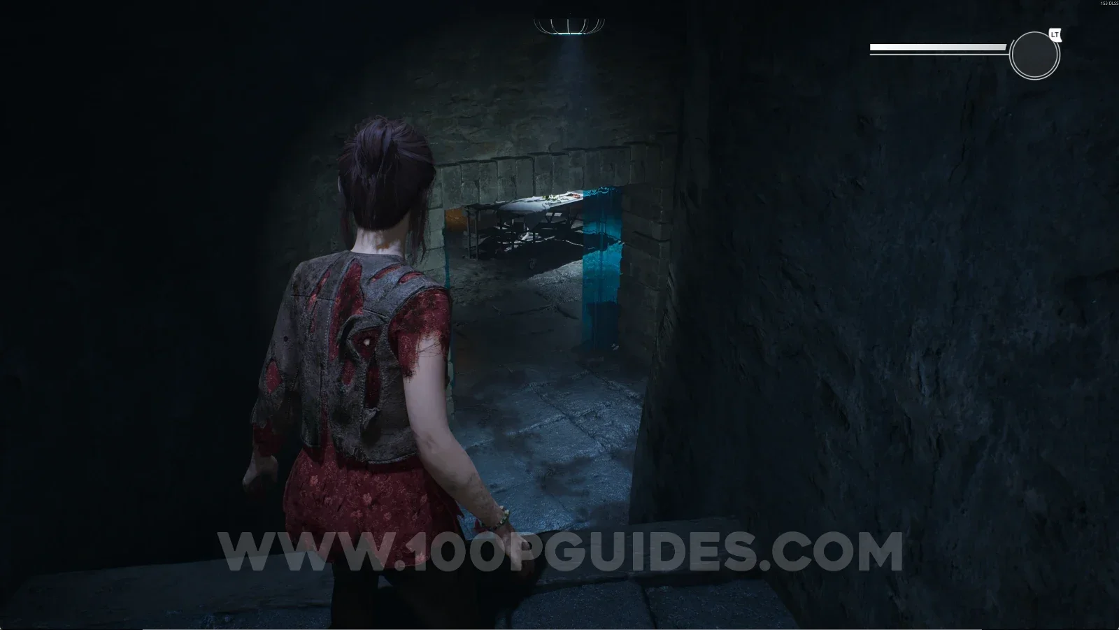 Remothered: Red Nuns Legacy Catacombs: the stairs on the right going down