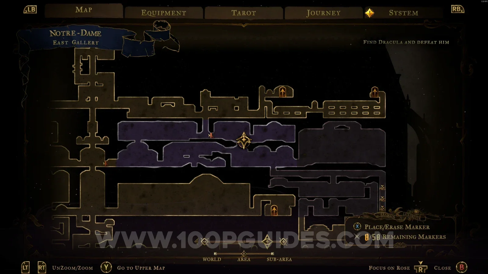 Castlevania Belmonts Curse East Gallery: map location of Mirror Of Life #3