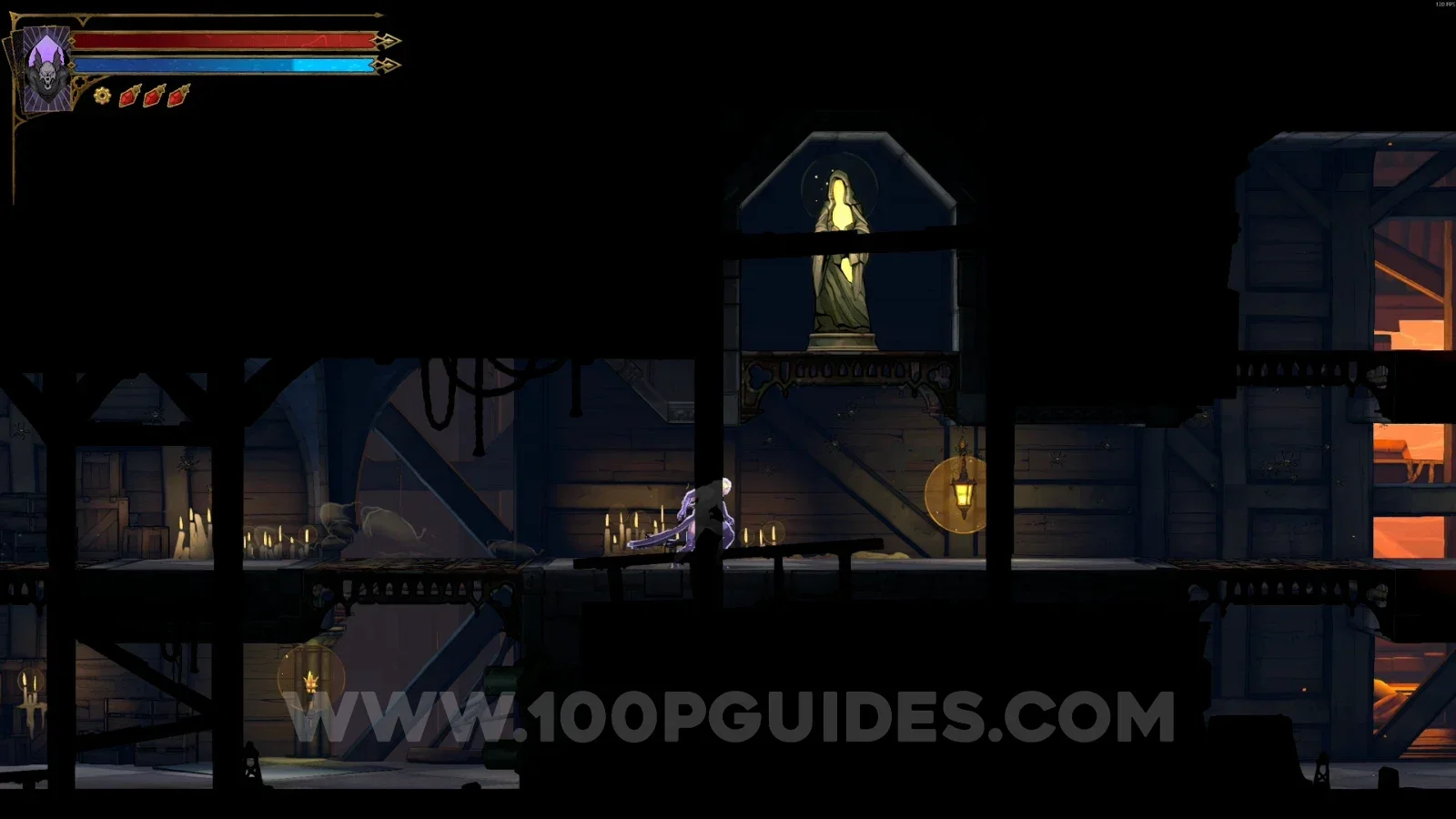 Castlevania Belmonts Curse The Forest: XP Statue #13 at the top of the area