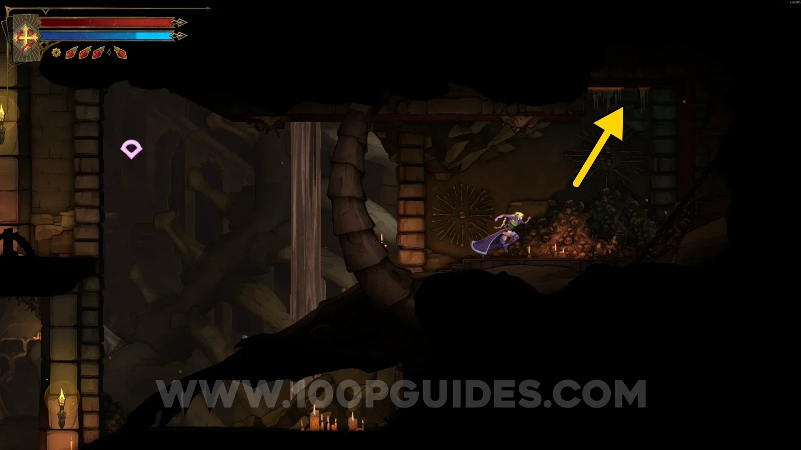 Castlevania Belmont's Curse Chamber Of Whispers: breaking the wall on the right of the secret room