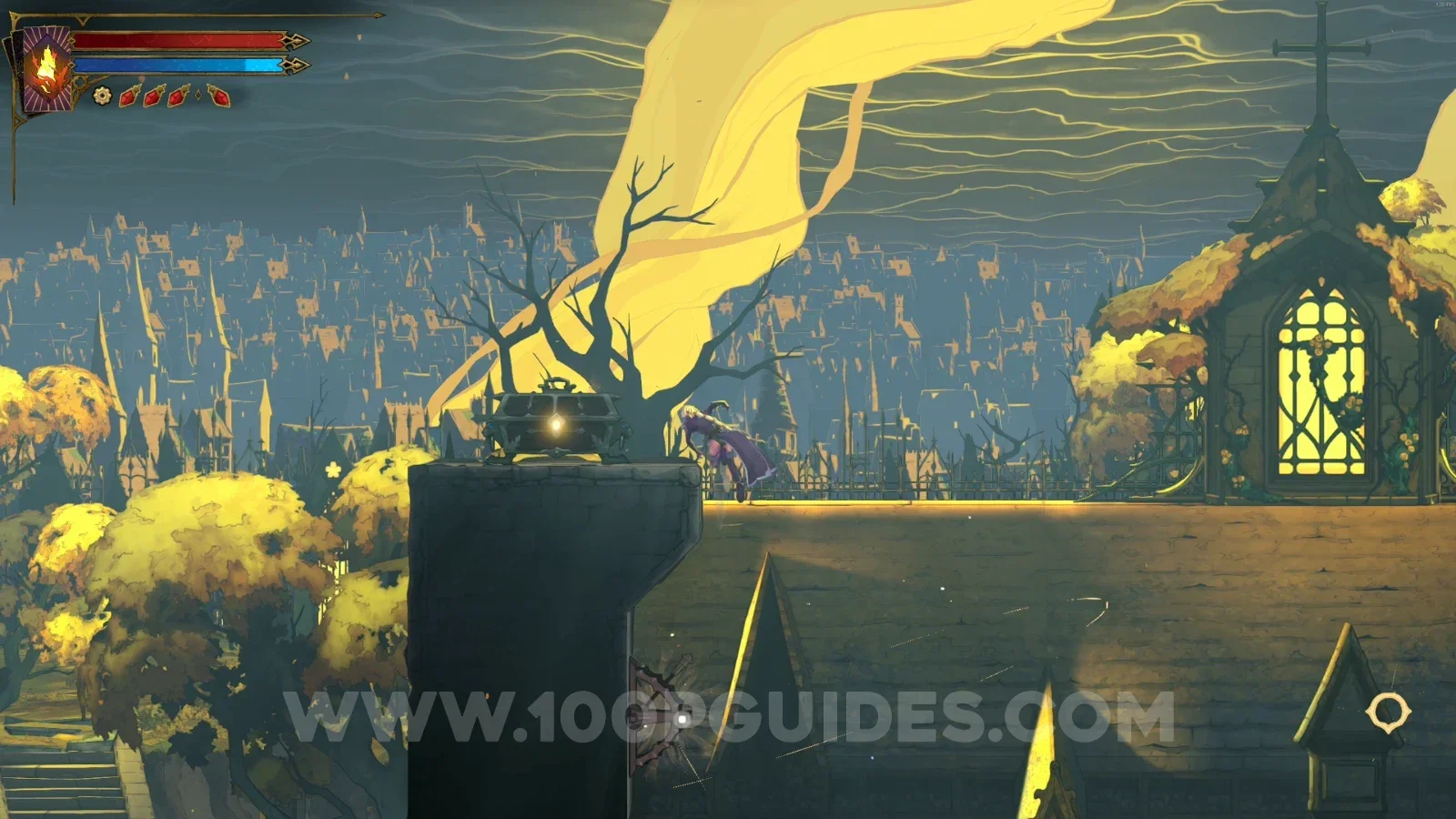 Castlevania Belmont's Curse Cemetery Entrance: Relic #1 Abyssal Eye at the top of the area