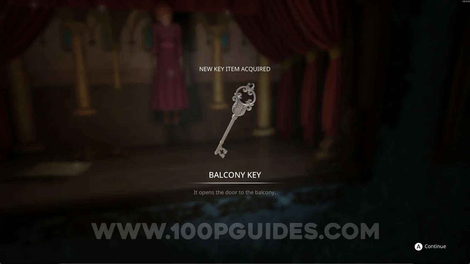 Remothered: Red Nuns Legacy: picking up the Balcony Key key item