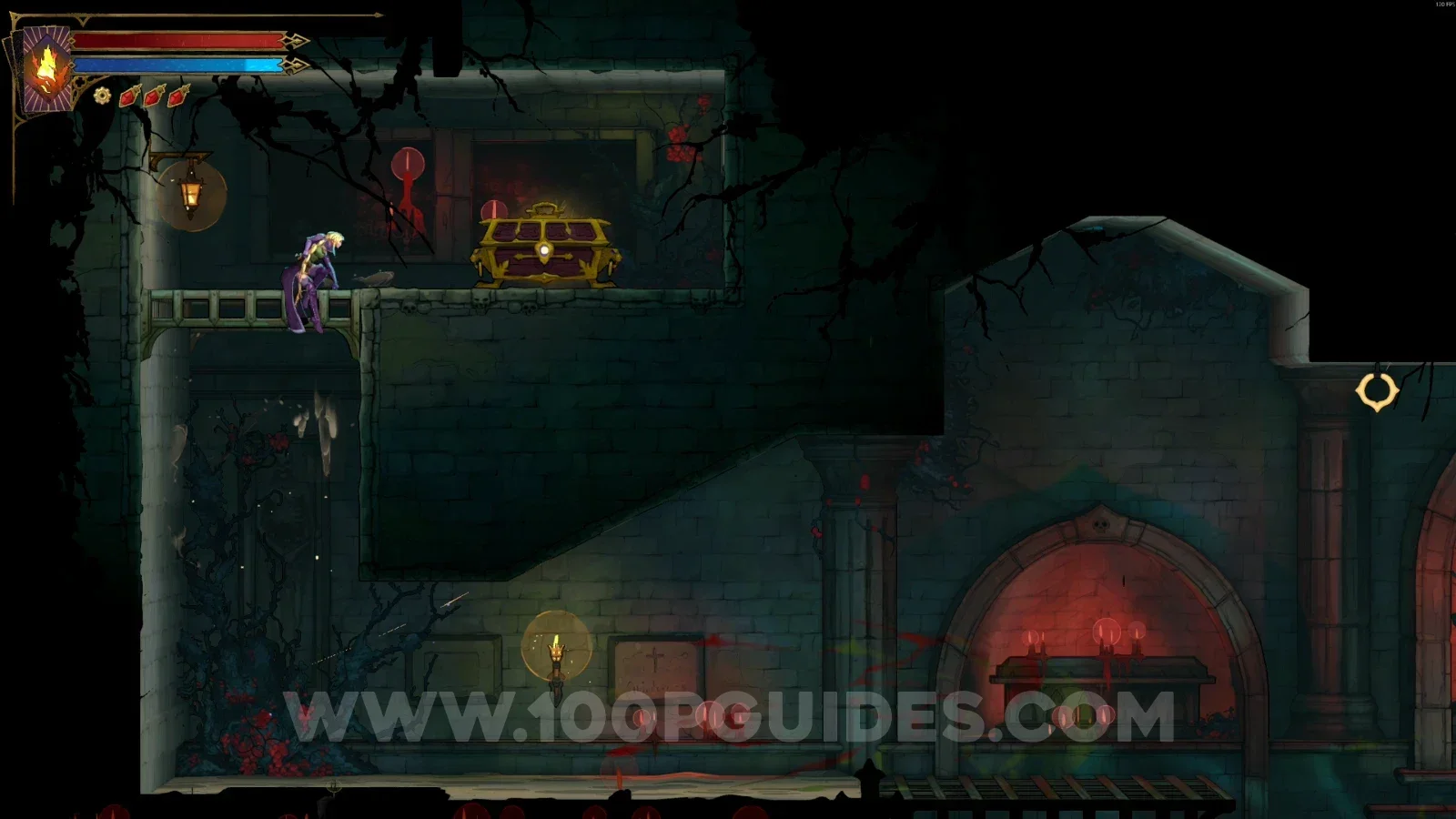Castlevania Belmont's Curse Flooded Crypt: chest holding Weapon #1 Almace And Hauteclaire