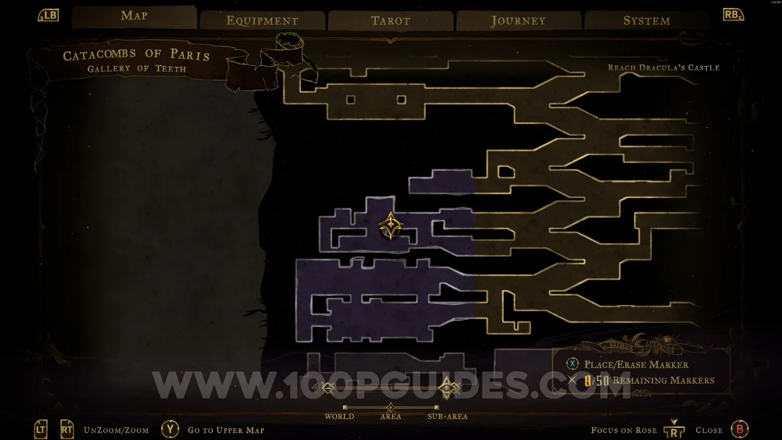 Castlevania Belmonts Curse Gallery Of Teeth: going down to loop around behind XP Statue #8