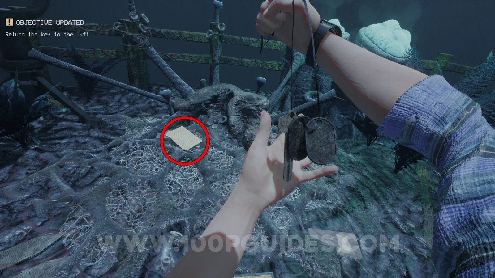 Terrible Lizards Chapter 4: Fellows' last words note next to the keys in Cavern B