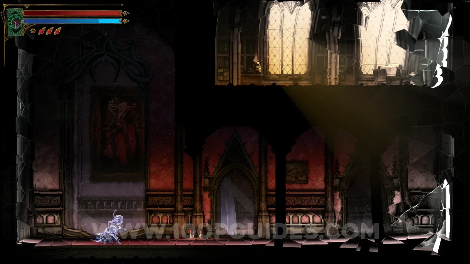 Castlevania Belmonts Curse Level Deviled: crouching in front of the mirror to be teleported