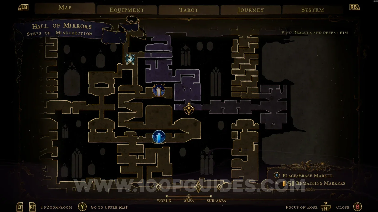 Castlevania Belmonts Curse Steps Of Misdirection: lever in the upper part that starts the challenge