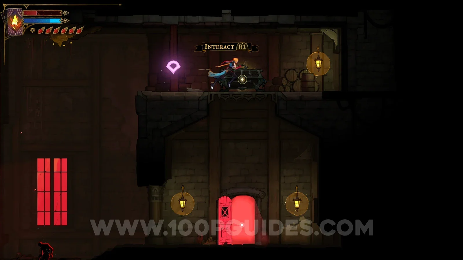Castlevania Belmonts Curse: inside the Seer's Hovel room in the Burned District of Paris Streets