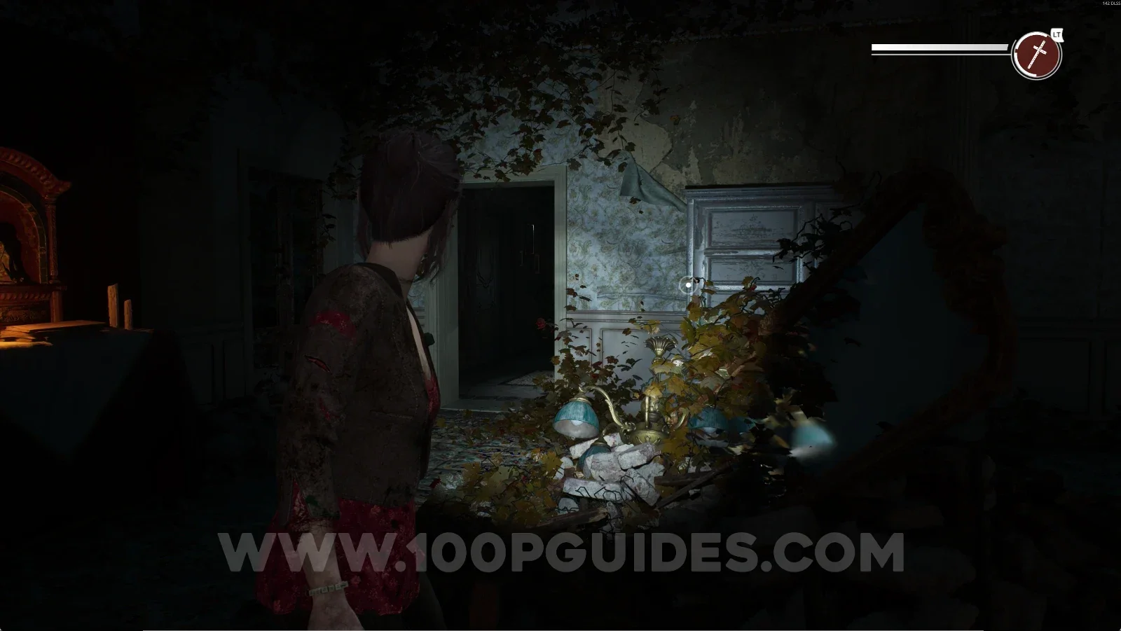 Remothered: Red Nuns Legacy: the mirror on the floor next to the piano room