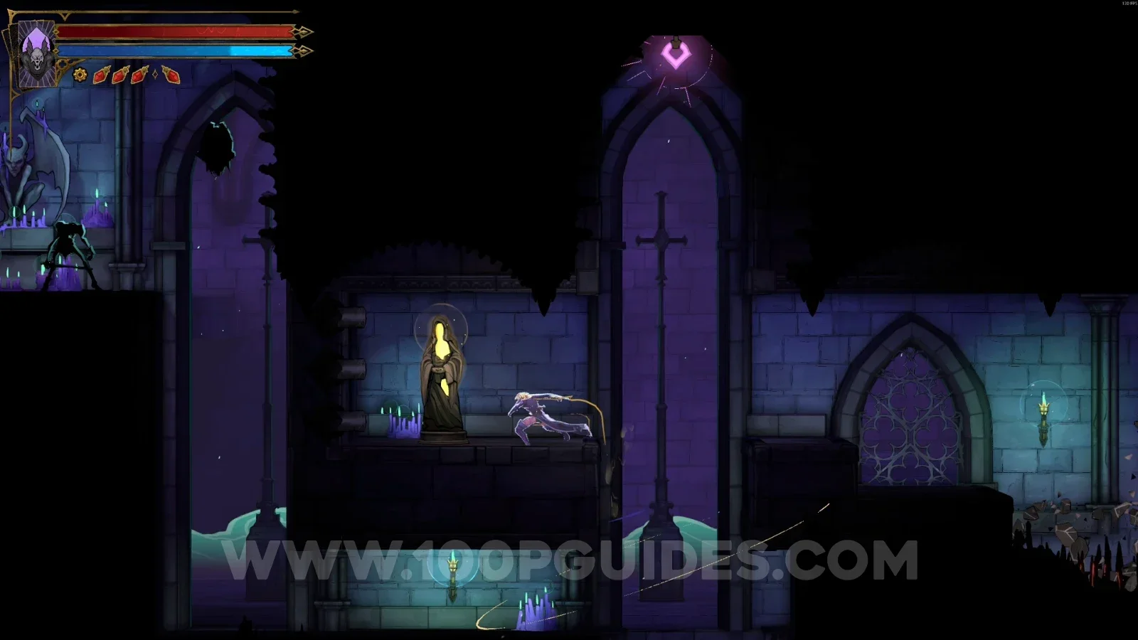 Castlevania Belmonts Curse Path Of The Penitent: XP Statue #109 in the marked area