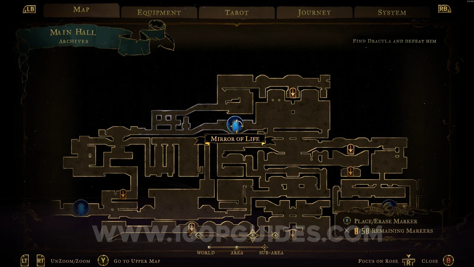 Castlevania Belmonts Curse Main Hall: the Archives, where Mirror Of Life #20 is found