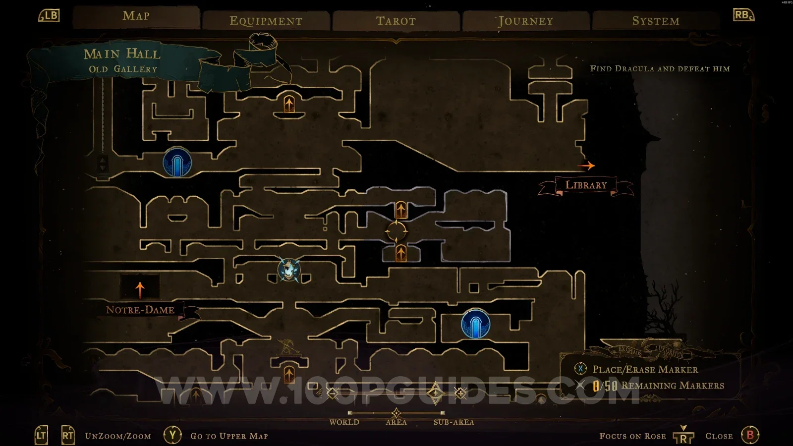 Castlevania Belmont's Curse Main Hall: Old Gallery, location of the Alucard Guides clue