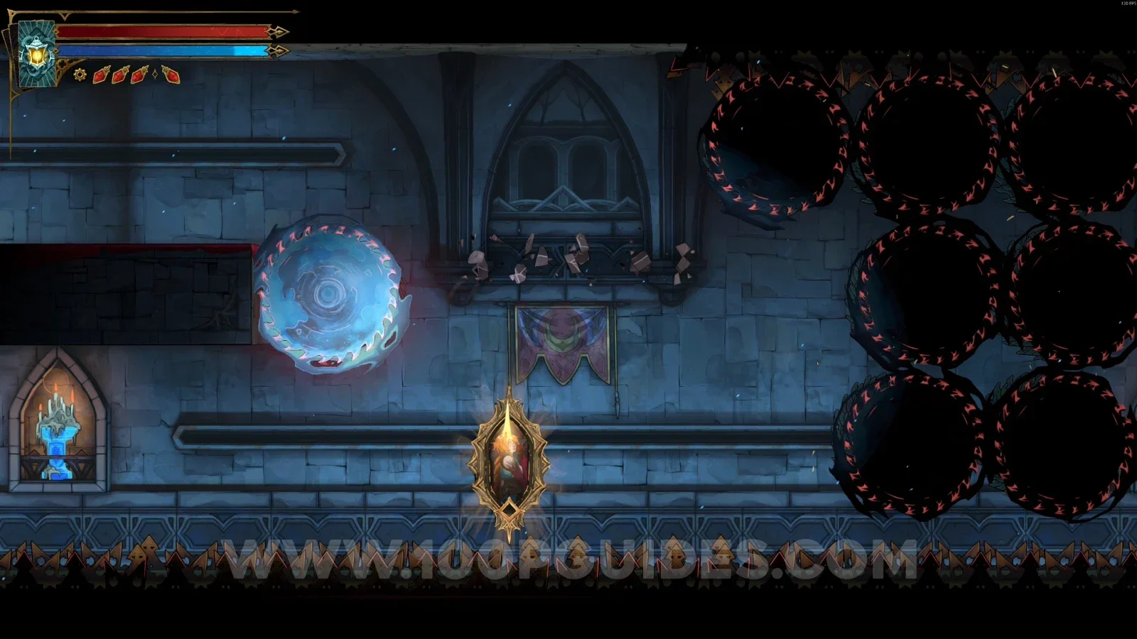 Castlevania Belmonts Curse Mirror Rooms: entering the painting to launch to the platform above