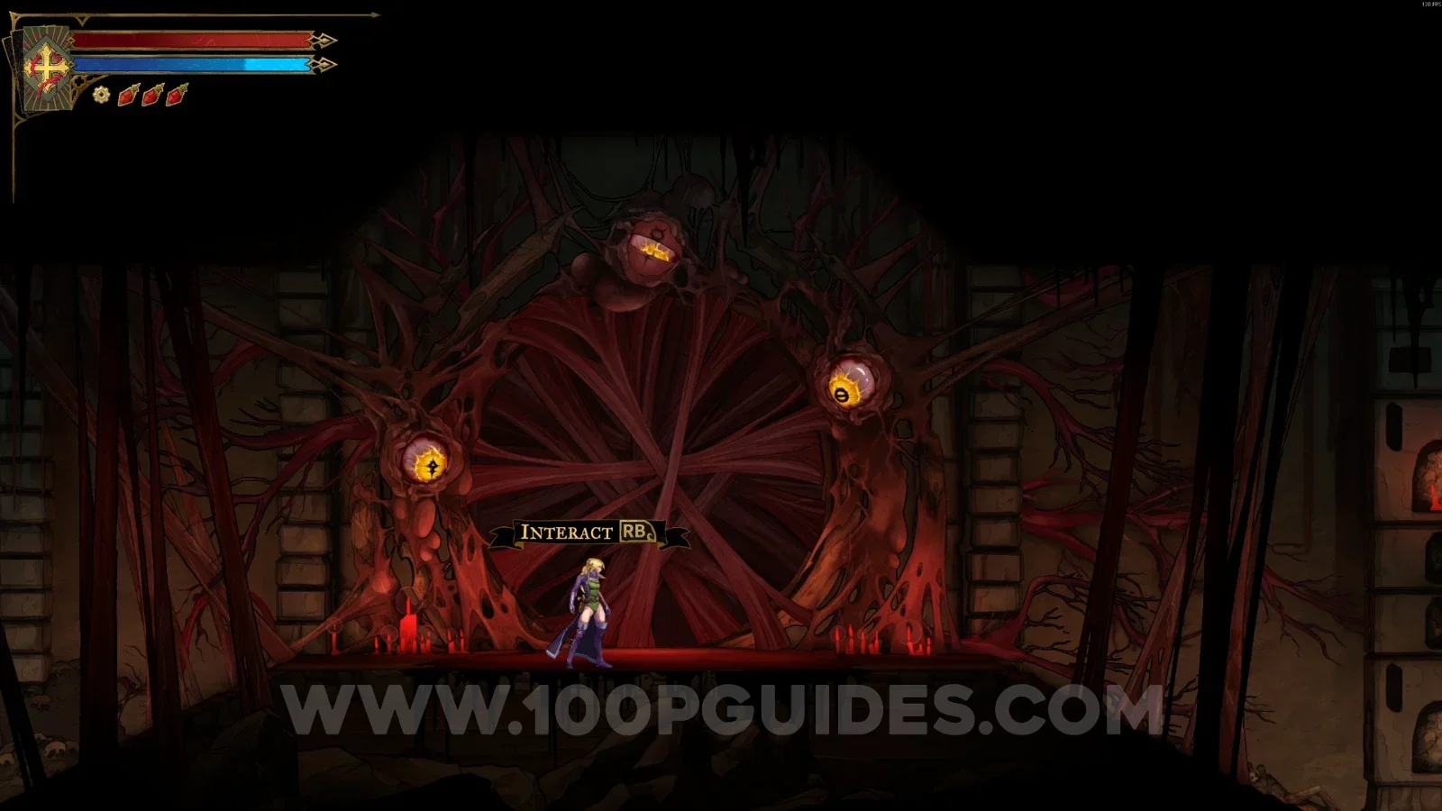 Castlevania Belmonts Curse Circle Of Greed: entering the boss area through the Gate Of Flesh